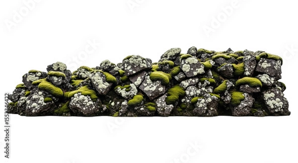 Fototapeta Mossy Rocks Texture Nature Background