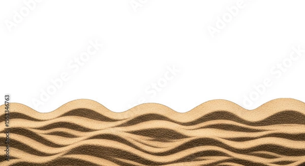 Fototapeta Wavy Sand Texture On Black Background