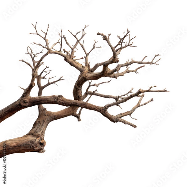 Fototapeta Twisted tree branch isolated on transparent background