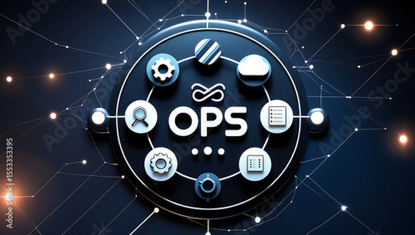 Fototapeta "DevOps CI/CD Pipeline Automation Stages for Seamless Software Integration and Deployment"

