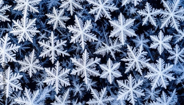 Fototapeta Close Up Snowflake Pattern On Dark Background