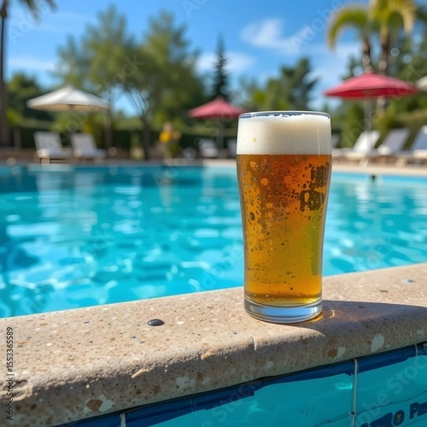 Fototapeta cold beer, AI Generative