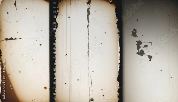 Fototapeta Vintage Filmstrip With Marks And Scratches