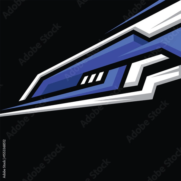 Fototapeta Racing sticker lines vector element  for motorcycle and car sticker wrap modifications