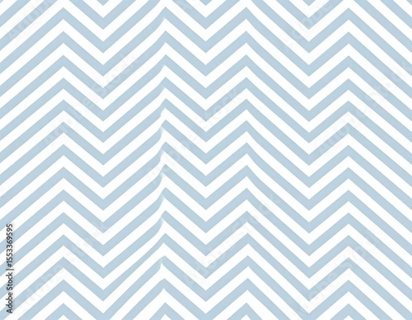 Fototapeta Light Blue Chevron Pattern With White Dots