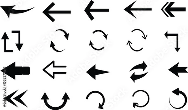 Fototapeta Set of arrows, arrows different. Arrow icon. Vector-EPS 10