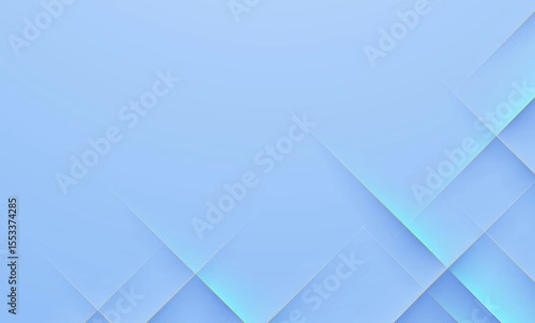 Obraz Abstract Blue Background with Lines and Origami Style Design