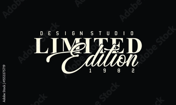 Fototapeta 1982 Limited Edition Design Studio College slogan vector illustration for t-shirts and other uses.	
