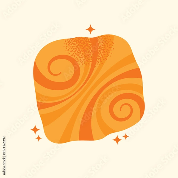 Obraz Set of various baked goods croissant, loaf, pretzel, bun, baguette, roll, danish pastry, and donut isolated on light background. Flat vector illustration. Bakery and food concept cooking pastry