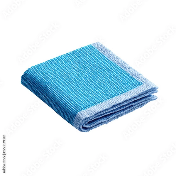 Fototapeta Soft Blue Checkered Kitchen Towel for Everyday Use in Cooking, Cleaning, and Drying Various Surfaces Efficiently on transparent background