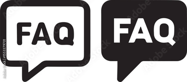 Fototapeta isolated faq Vector,faq Silhouette,faq icon  , faq symbol ,  faq Vector illustration, Vector 
