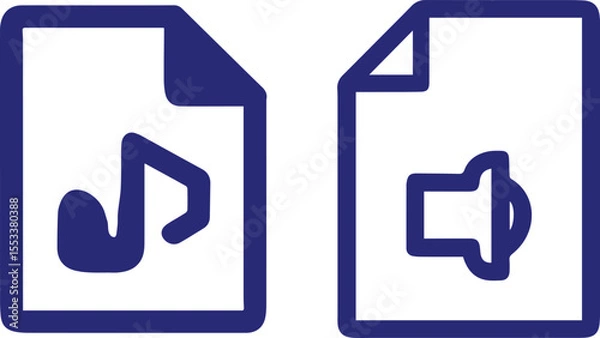 Fototapeta music file icon symbol vector 