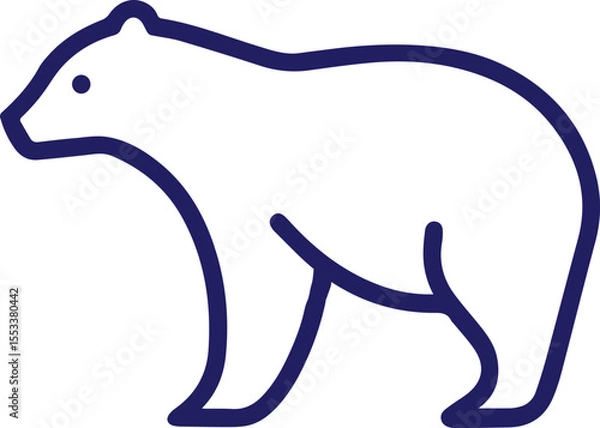 Fototapeta isolated  polar bear Vector, polar bear Silhouette, polar bear  icon  , polar bear  symbol ,  polar bear  Vector illustration, Vector Graphic, EPS 