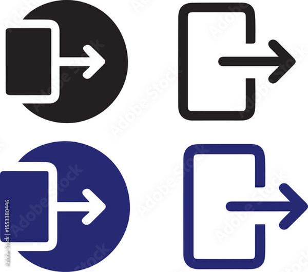 Fototapeta isolated logout Vector,logout Silhouette,logout icon  , logout symbol ,  logout Vector illustration, Vector Graphic, EPS 