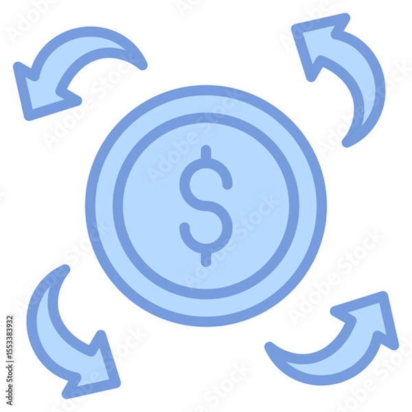 Fototapeta Revenue Streams Icon Element For Design