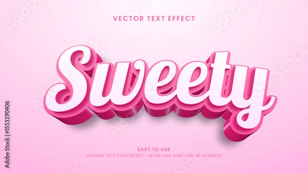 Fototapeta sweety editable text effect