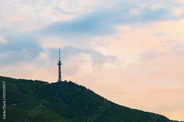 Obraz Broadcasting tower on a mountain top, Sofia, Bulgaria
