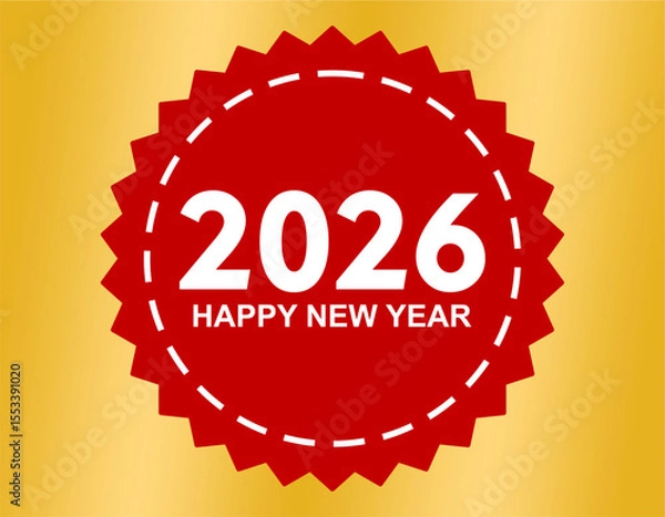 Fototapeta Happy new year 2026 background design for greeting card banner poster number 2026