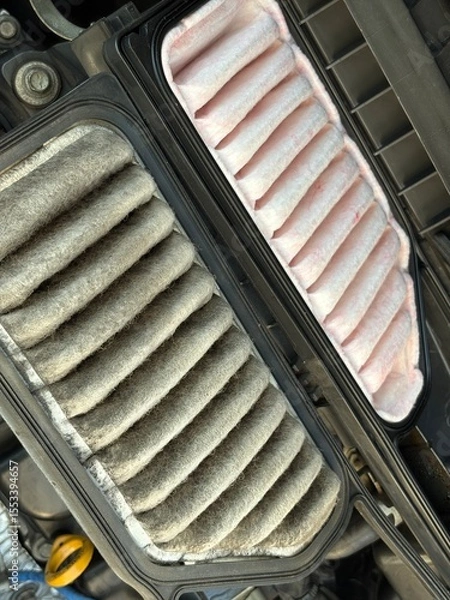 Obraz 新品のエアーエレメントと古いエアーエレメント