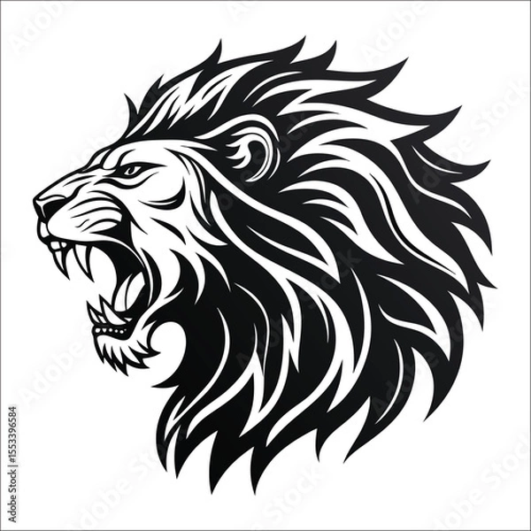 Fototapeta lion head vector