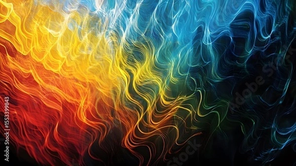 Fototapeta Abstract colorful wavy lines background design for wallpaper or graphic design projects usage exactly