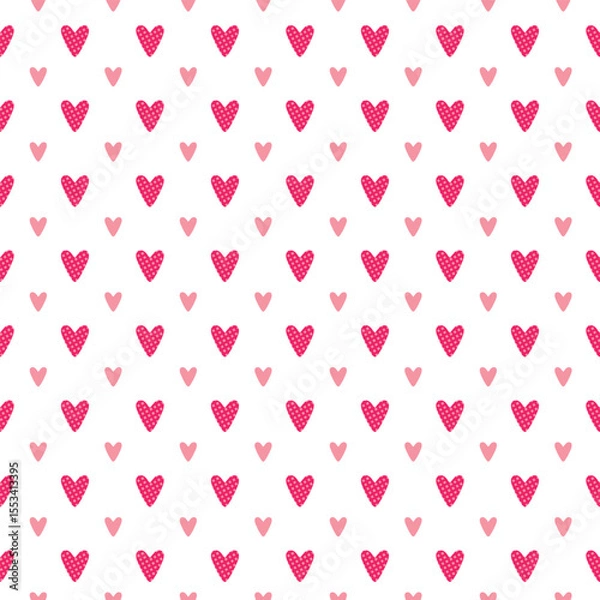 Fototapeta seamless pattern with pink heart