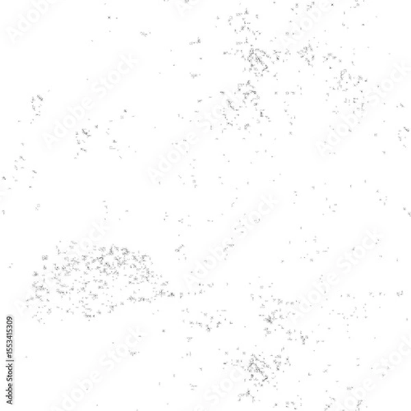 Fototapeta Abstract grayscale texture with scattered white speckles on black background.