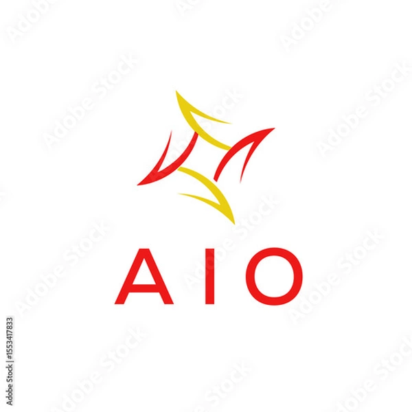 Obraz AIO Letter Initial Logo Design Template Vector Illustration