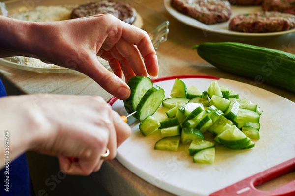 Obraz Delicious salad preparation