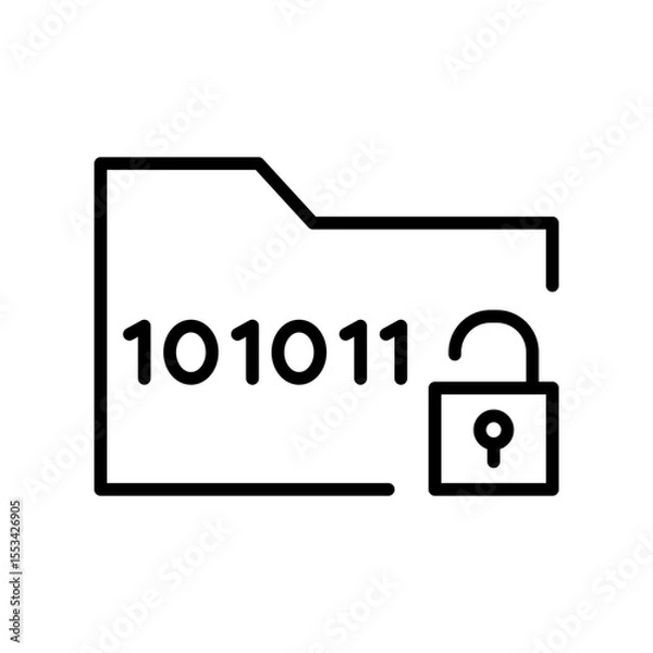 Fototapeta decryption file/folder with transparent background