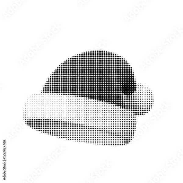Obraz Vector illustration of a Santa hat in halftone style, perfect for festive designs, holiday promotions, and Christmas-themed projects. Classic digital art for seasonal creativity.