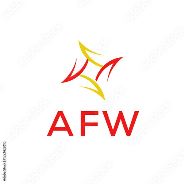 Obraz AFW Simple letter logo vector design template.
