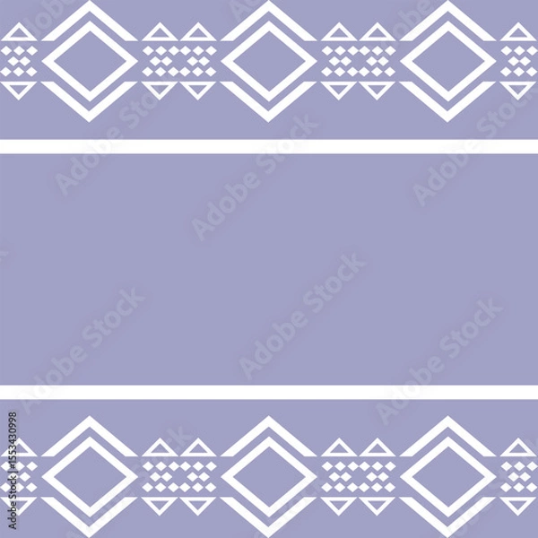 Obraz white geometric on blue background 