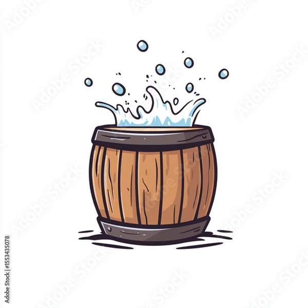 Fototapeta barrel with drum. Generative AI