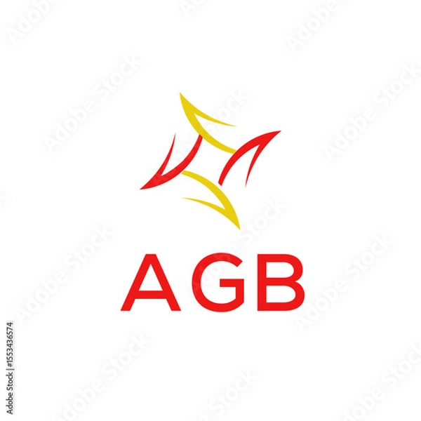 Obraz AGB Letter Initial Logo Design Template Vector Illustration
