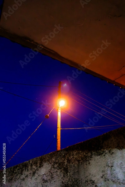 Obraz cable car at night