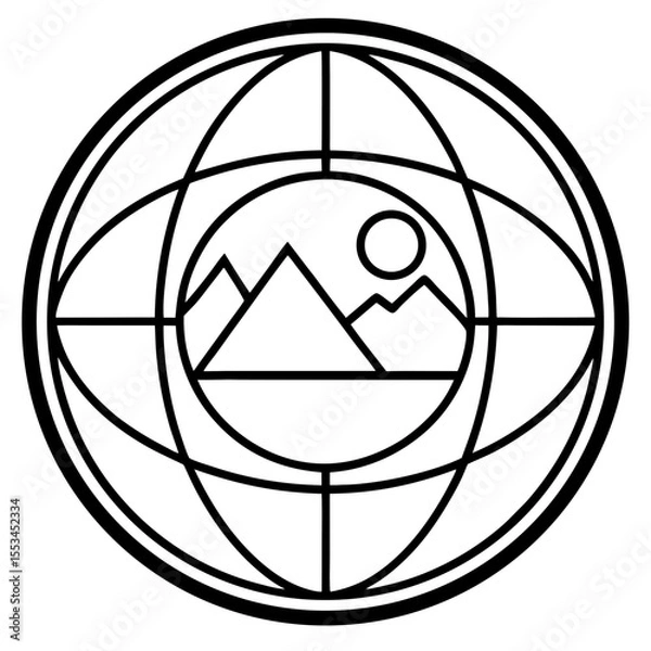 Fototapeta World Quest Icon