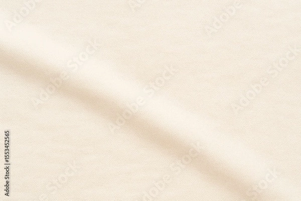 Fototapeta Smooth Cotton Fabric in Pale Ivory (AI Generated) Clean pale ivory cotton fabric with soft surface and gentle folds. AI generated using Midjourney for minimalist mockups.
