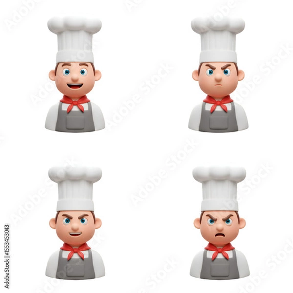 Obraz Four Cartoon Chefs