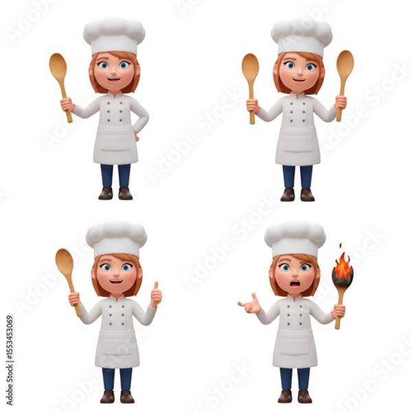 Obraz Two Chefs with Utensils