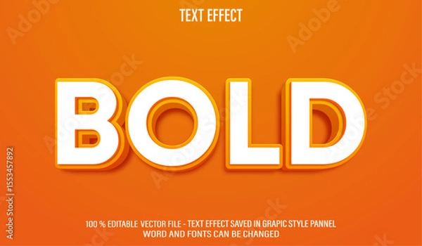 Obraz Orange Bold 3d editable text effect style