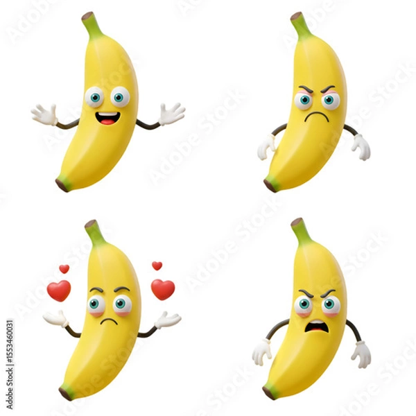 Obraz Expressive Banana Faces