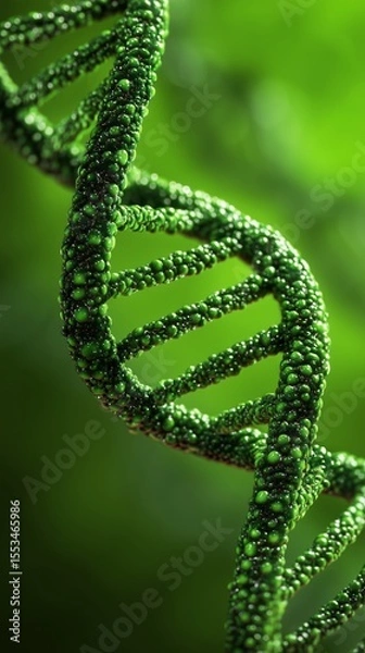 Obraz Green DNA Helix 3D Illustration