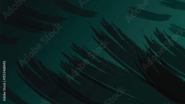 Obraz Dark emerald green grunge texture background vector