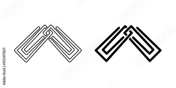 Obraz Paper clip icon template