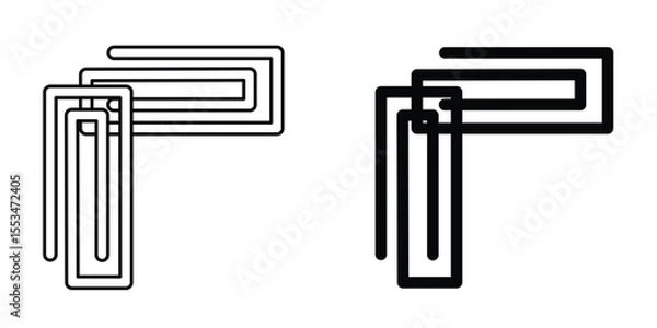 Obraz Paper clip icon template