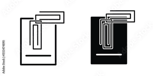 Obraz Paper clip icon template