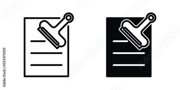 Obraz Paper clip icon template