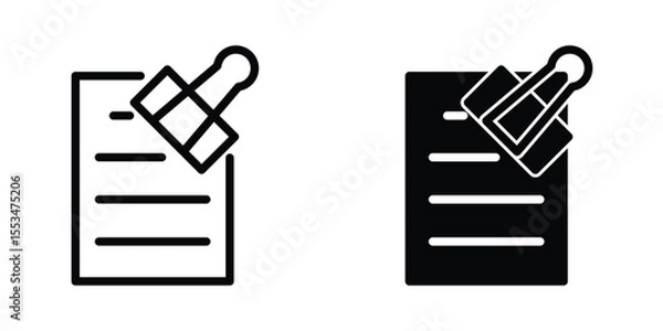 Obraz Paper clip icon template