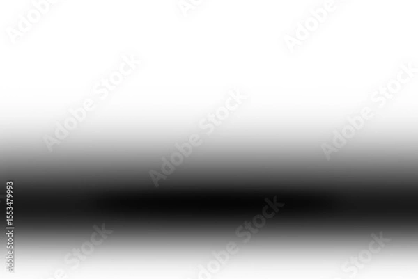Obraz Smooth monochrome gradient transitioning from bright white to deep black. Clean minimalist shadow overlay perfect for backgrounds, presentations, and modern design projects requiring subtle depth.
